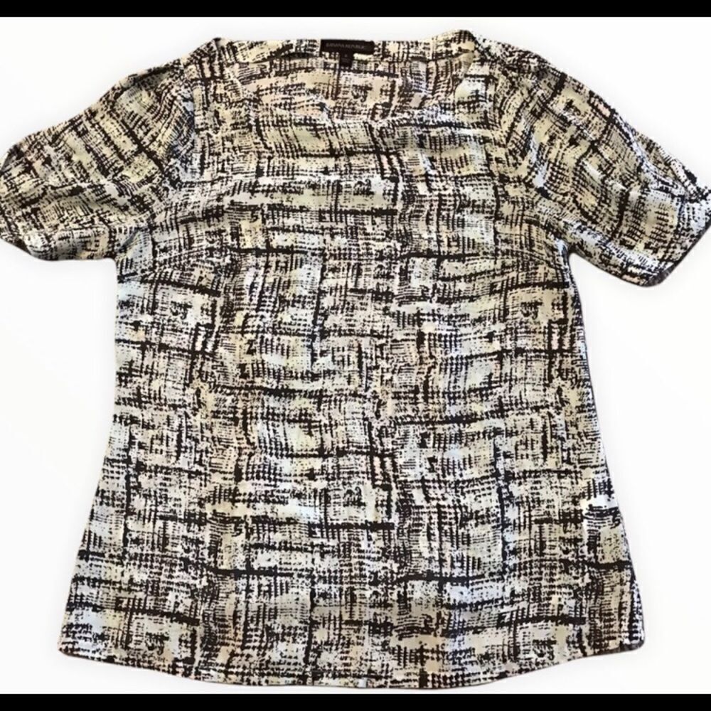 Banana Republic SMALL Mint, Black & White Top